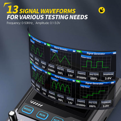 FNIRSI DSO-TC4 Digital Oscilloscope, 10MHz Bandwidth, 48MSa/s Sampling, Signal Generator, Transistor Tester, 2.8&quot; TFT Screen, 1500mAh Battery