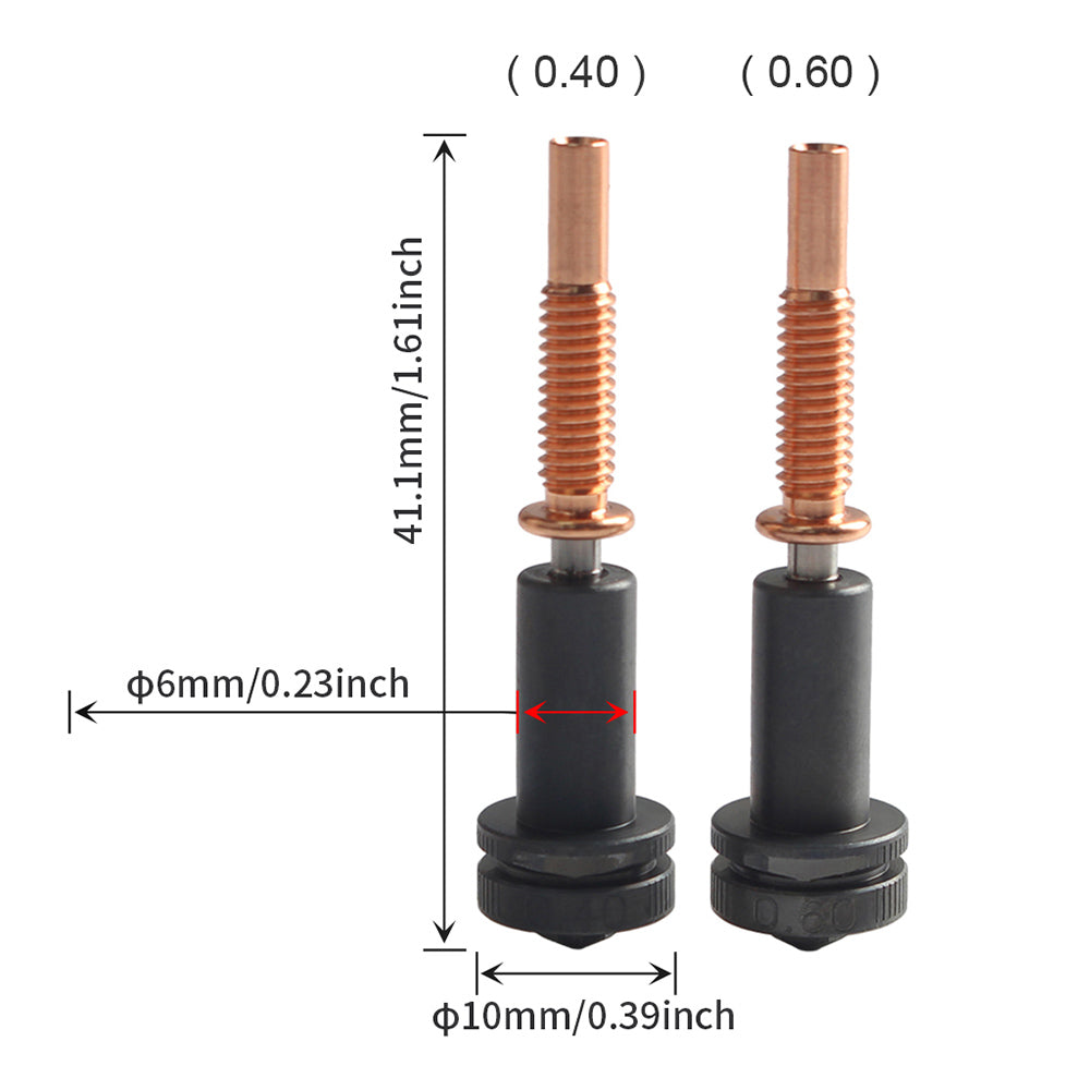 FYSETC 0.4mm Hardened Steel Nozzle for E3D Revo Hotend Extruder