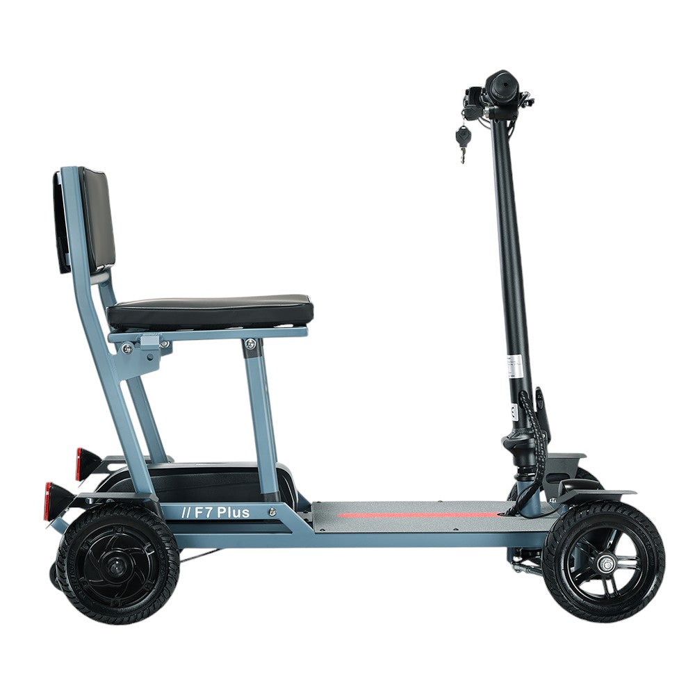 Freejoyer F7 Plus Four-wheel Electric Scooter with Seat, 300W Motor, 36V 21AH Battery, 15km/h Max Speed, 35km Max Range - Grey Blue