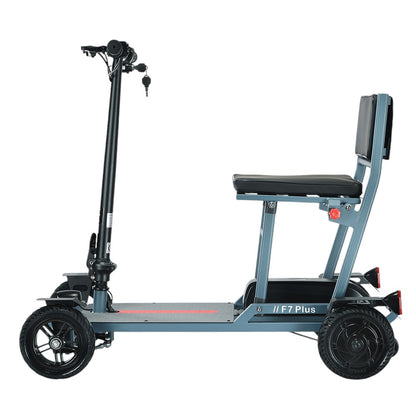 Freejoyer F7 Plus Four-wheel Electric Scooter with Seat, 300W Motor, 36V 21AH Battery, 15km/h Max Speed, 35km Max Range - Grey Blue