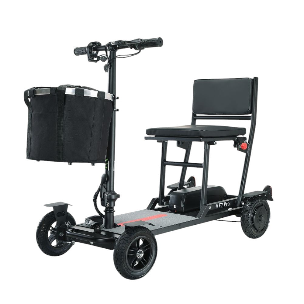 Freejoyer F7 Pro Four-wheel Electric Scooter with Seat, 300W Motor, 36V 13AH Battery, 15km/h Max Speed, 35km Max Range - Black