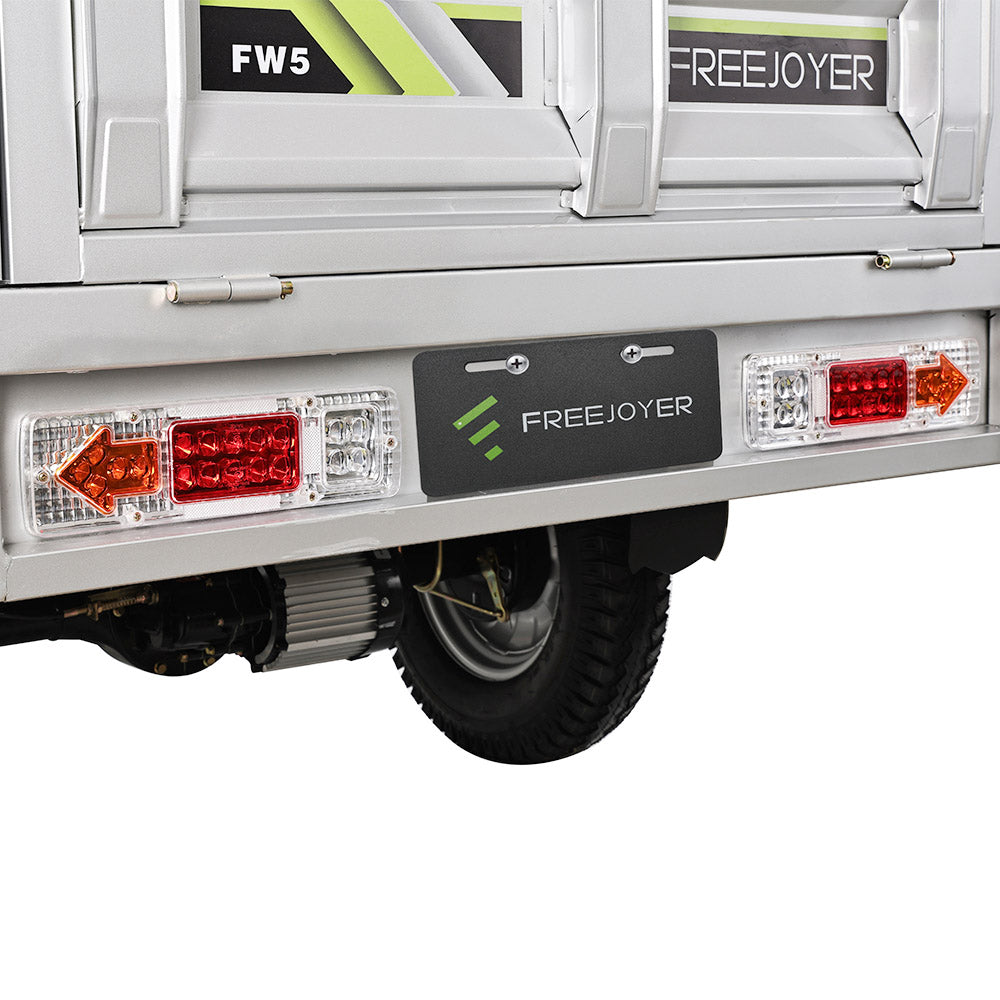 Freejoyer FW5 Electric Cargo Tricycle, 3000W Motor, 72V 58Ah Battery, 45km/h Max Speed, 86km Range, Front Disc Brake &amp; Rear Drum Brake, Front &amp; Rear Shock Absorption - Silver