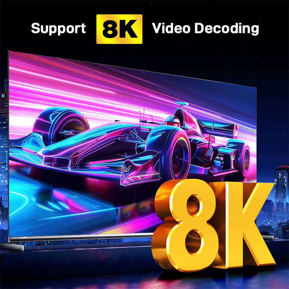 H96 Max M9S Android 14 TV Box, 8GB RAM 128GB ROM, RK3576 8 Cores, 8K AV1 Decoding, WiFi 6, Bluetooth 5.4, 1*USB3.0 1*USB2.0 1*HDMI2.1 1*1000M Ethernet 1*SPDIF 1*Audio