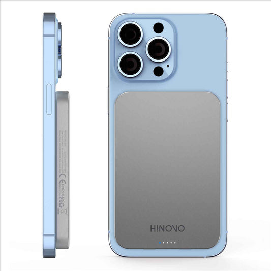 HINOVO MB1-5000 Magnetic Wireless Portable Charger, 5000mAh Magnetic Power Bank, Mag-Safe Battery Pack for iPhone 14/13/12 Series Compatible with Mag-Safe Case, 20W PD Fast Charging Ultra Slim and Light