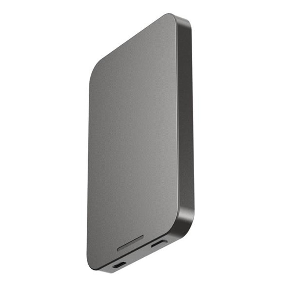 HINOVO MB1-5000x Wireless Portable Charger, 5000mAh Magnetic Wireless Power Bank, PD 20W Fast Charging, Cyberpunk Style - Graphite Grey