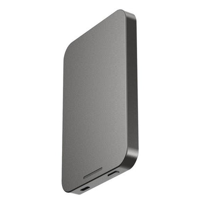HINOVO MB1-5000x Wireless Portable Charger, 5000mAh Magnetic Wireless Power Bank, PD 20W Fast Charging, Cyberpunk Style - Graphite Grey