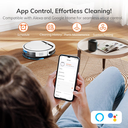 ILIFE V3X Robot Vacuum Cleaner, 2 in 1 Vacuum and Mopping, 3000Pa Suction, 300ml Dustbin, 2900mAh Battery, Up to 120min Runtime, App/Voice Control