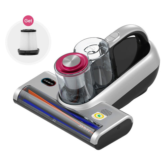 JIMMY BX6 Pro Double Cup Bed Vacuum Cleaner for Mattress with UV Light, 600W 16Kpa Suction, UV sterilizationKilling 99.9% bacteria, LED Display with Smart Dust Sensor, Handheld Vacuum Cleaner for Bed &amp; Sofa