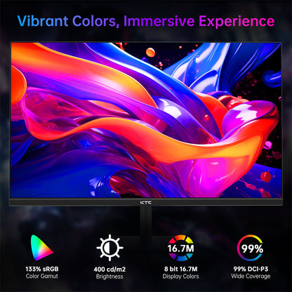 KTC H24F8 Gaming Monitor, 23.8&#39;&#39; 1920*1080 16:9 Fast IPS Screen, 180Hz Refresh Rate, 1ms Response Time, 1000:1 Contrast Ratio, HDR10, 135% sRGB, Adaptive-Sync, Dynamic Action Sync, Game Assist, Low Blue Light &amp; Flicker-Free, VESA Mount