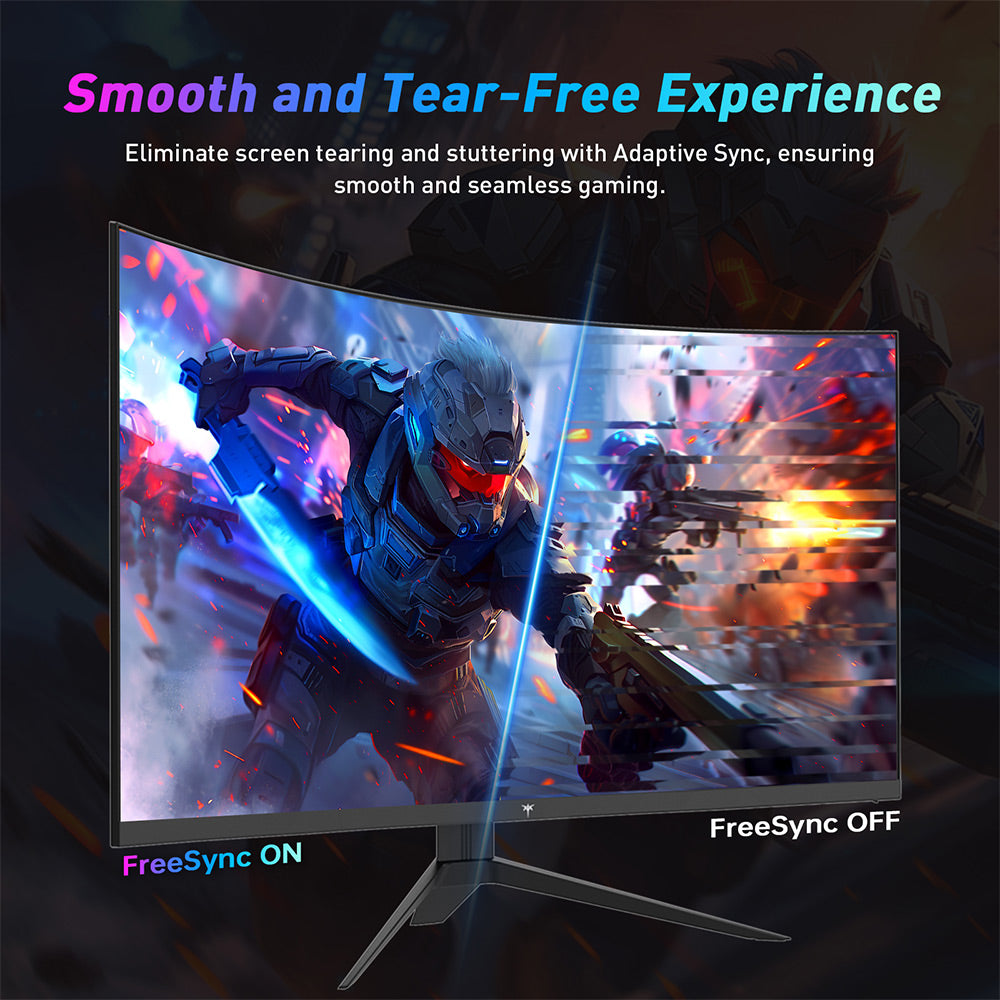 KTC H32S17F 32&#39;&#39; Curved Gaming Monitor, 1920*1080 HVA Panel, 240Hz Refresh Rate, 125% sRGB, 3500:1 Contrast Ratio, Adaptive Sync,   HDR10, 3ms Response Time, 2*HDMI2.0 1*DP1.4 1*USB2.0 1*Audio, VESA Mount, Adjustable Tilt, Low Blue Light