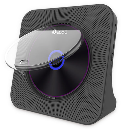 Kecag KC-806 Desktop CD Player with LED Display Bluetooth 5.0 Remote Control FM Radio MP3 Headphone Jack USB - Black