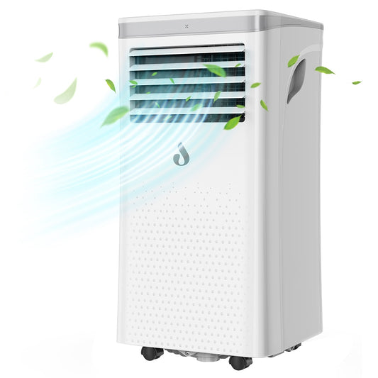 LUKO A011D1-7K 3 in 1 Portable Air Conditioner Dehumidifier, 7000BTU Cooling Capacity, 2 Wind Speeds, 24-Hour Timer, Low Noise, Remote Control