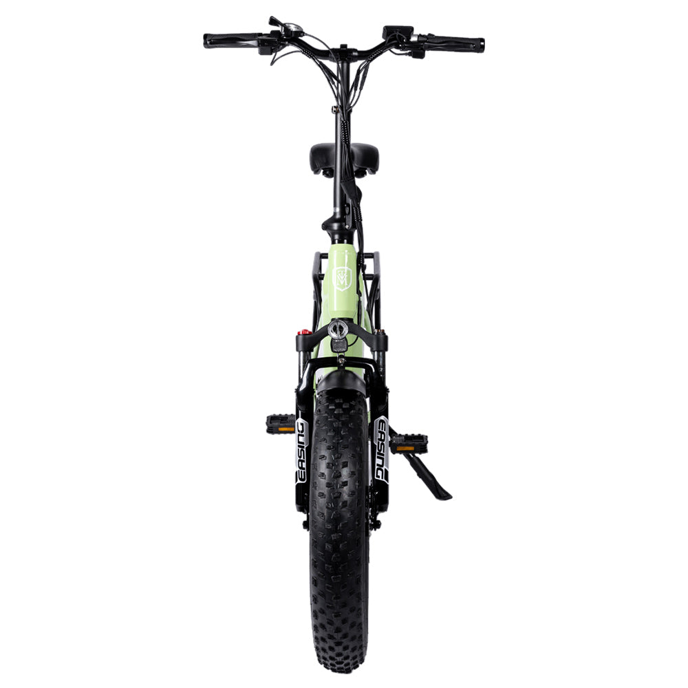 MYATU MYT-20XD Electric Bike, 250W Motor, 36V 25Ah Battery, 20*4-inch Tire, 25km/h Max Speed, 100km Range, Disc Brakes, Suspension Fork, SHIMANO 7 Speed, LCD Display - Green