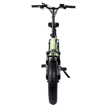 MYATU MYT-20XD Electric Bike, 250W Motor, 36V 25Ah Battery, 20*4-inch Tire, 25km/h Max Speed, 100km Range, Disc Brakes, Suspension Fork, SHIMANO 7 Speed, LCD Display - Green