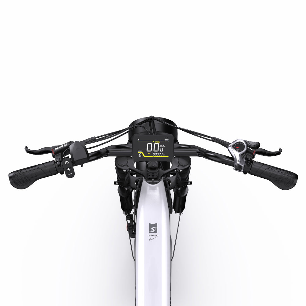 ONESPORT OT08 Pro Electric Bike, 500W Motor, 2*48V 18Ah Battery, 20*4.0 inch Tires, 25km/h Max Speed, 190km Max Range, Front &amp; Rear Oil Disc Brakes, Suspension Fork, Shimano 7-speed - White