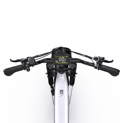 ONESPORT OT08 Pro Electric Bike, 500W Motor, 2*48V 18Ah Battery, 20*4.0 inch Tires, 25km/h Max Speed, 190km Max Range, Front &amp; Rear Oil Disc Brakes, Suspension Fork, Shimano 7-speed - White