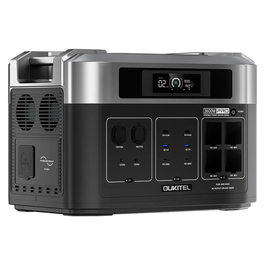 OUKITEL BP2000 Pro Portable Power Station, 2048Wh to 16384Wh LiFePO4 Battery, 3600W AC Output, 2000W UPS &lt; 10ms, Smart App Control