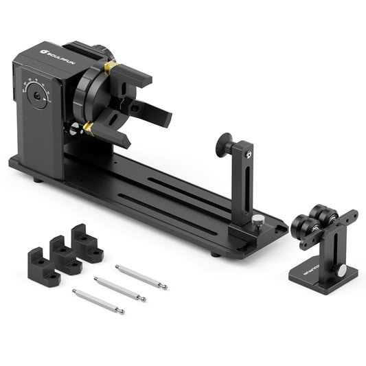 SCULPFUN RA Pro Laser Rotary Module, for Laser Engraving Cylindrical/Irregularly Round Objects, No Roller