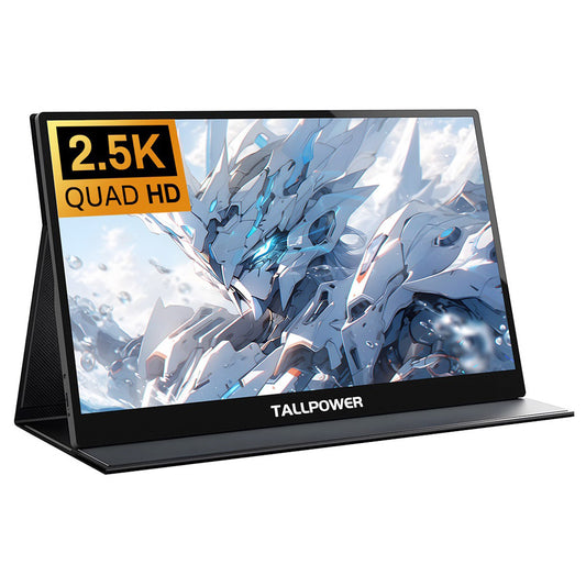 TALLPOWER JH01 15.6-inch Portable Monitor, 1920 x 1080 2K Full HD Display, 60Hz Refresh Rate, 100% sRGB, 178&#176; Viewing Angle, 2*Type-C 3.1, 1*HDMI