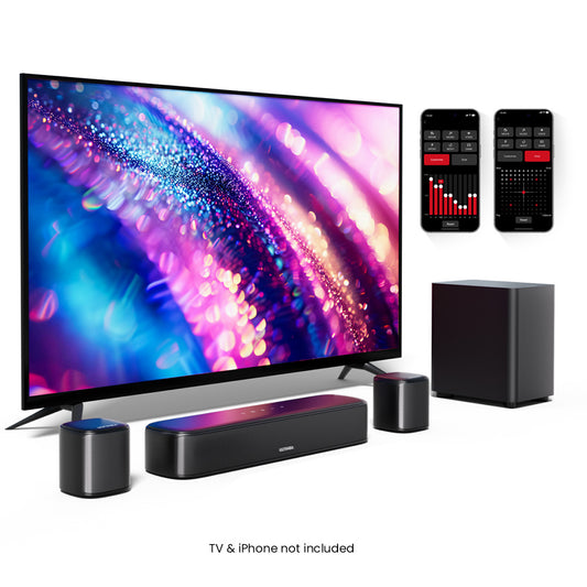 Ultimea Aura A30 5.1 Soundbar Subwoofer Speaker Kit, 5.1 Channel, App Control, 10 Bands Equalizer Settings, 121 Preset EQ Matrices