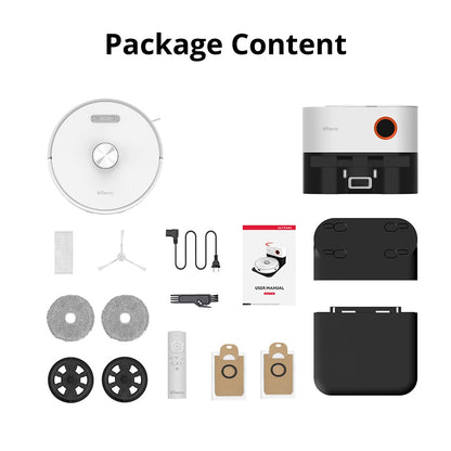 Ultenic T10 Pro Robot Vacuum Cleaner with Self Emptying Station, 4000Pa Suction, Dual SpinPower Mopping, 3.3L Dustbag, Lidar Navigation, Carpet Boost, 5200mAh Battery, Max 200 Mins Runtime, APP/Voice Control