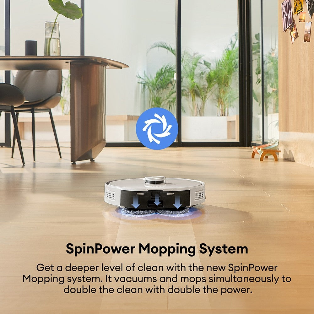 Ultenic T10 Pro Robot Vacuum Cleaner with Self Emptying Station, 4000Pa Suction, Dual SpinPower Mopping, 3.3L Dustbag, Lidar Navigation, Carpet Boost, 5200mAh Battery, Max 200 Mins Runtime, APP/Voice Control