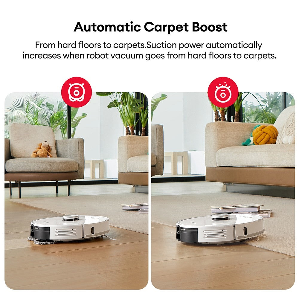 Ultenic T10 Pro Robot Vacuum Cleaner with Self Emptying Station, 4000Pa Suction, Dual SpinPower Mopping, 3.3L Dustbag, Lidar Navigation, Carpet Boost, 5200mAh Battery, Max 200 Mins Runtime, APP/Voice Control