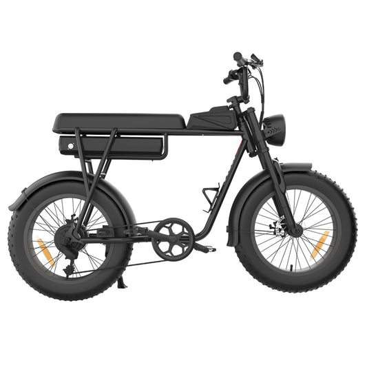 YAMALI FXH-006 Electric Bike, 350W Motor, 48V 18Ah Battery, 20*4&#39;&#39; Fat Tires, 40km/h Max Speed, 50km Range, Shimano 7 Speed, Front &amp; Rear Mechanical Disc Brakes, Shimano 7 Speed, LCD Display - Black
