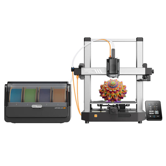 Anycubic Kobra 3 Combo, ACE Pro Multicolor System, Max 600mm/s Speed, Smart Multi-Color Printing, Dual PTC Heating Syst, Auto Leveling, Nozzle Clog Detection, ACE Pro with Filament Drying Function, 250*250*260mm
