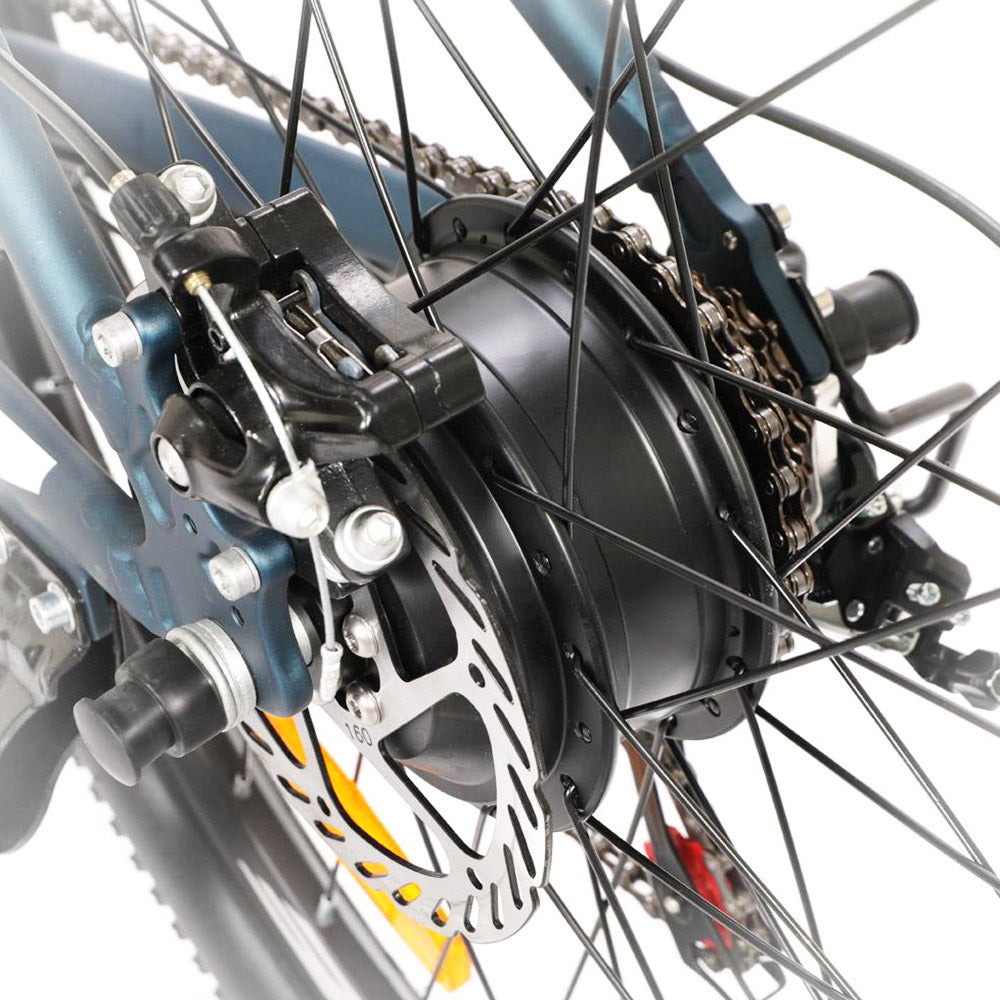 Eleglide M1 Electric Bike Upgrade Version 27.5 Inch 250W Hall Brushless Motor 36V 7.5Ah Removable Battery 25km/h Max Speed SHIMANO Shifter 21 Speeds up to 65km Max Range IPX4 Aluminum Alloy Frame Dual Disk Brake Mountain Urban Bicycle - Dark Blue