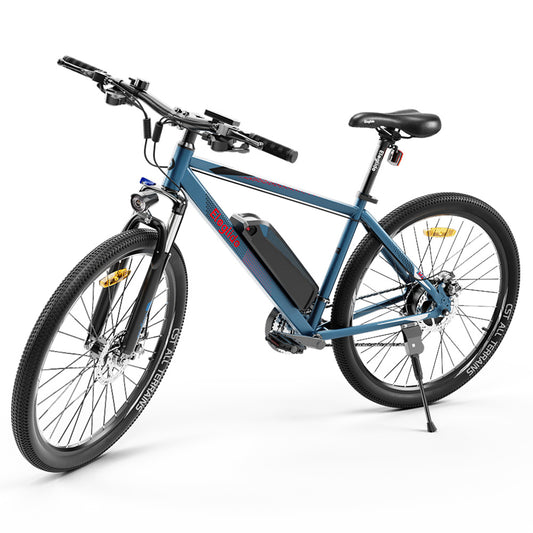 Eleglide M1 Electric Bike Upgrade Version 27.5 Inch 250W Hall Brushless Motor 36V 7.5Ah Removable Battery 25km/h Max Speed SHIMANO Shifter 21 Speeds up to 65km Max Range IPX4 Aluminum Alloy Frame Dual Disk Brake Mountain Urban Bicycle - Dark Blue