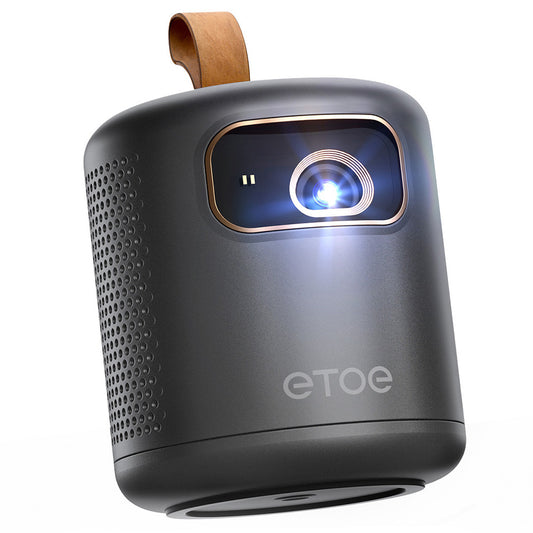 [Google TV Certified] ETOE Dolphin DLP Projector, 500 ANSI Lumens, Native 1080P, 4K UHD Video Decoding, Auto Focus &amp; Keystone, Dual-Band Wi-Fi, Netflix / YouTube / Prime Video Preinstalled