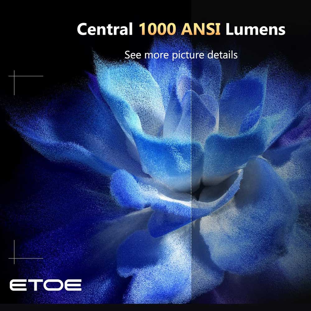 [Netflix &amp; Google TV Certified] ETOE Seal Pro 1000 ANSI LCD Projector, Native 1080P, Dolby Audio Certified, Auto Focus. Auto Keystone Correction, 2*10W Speakers, Built-in Chromecast, Google Assistant, HDMI 2.1