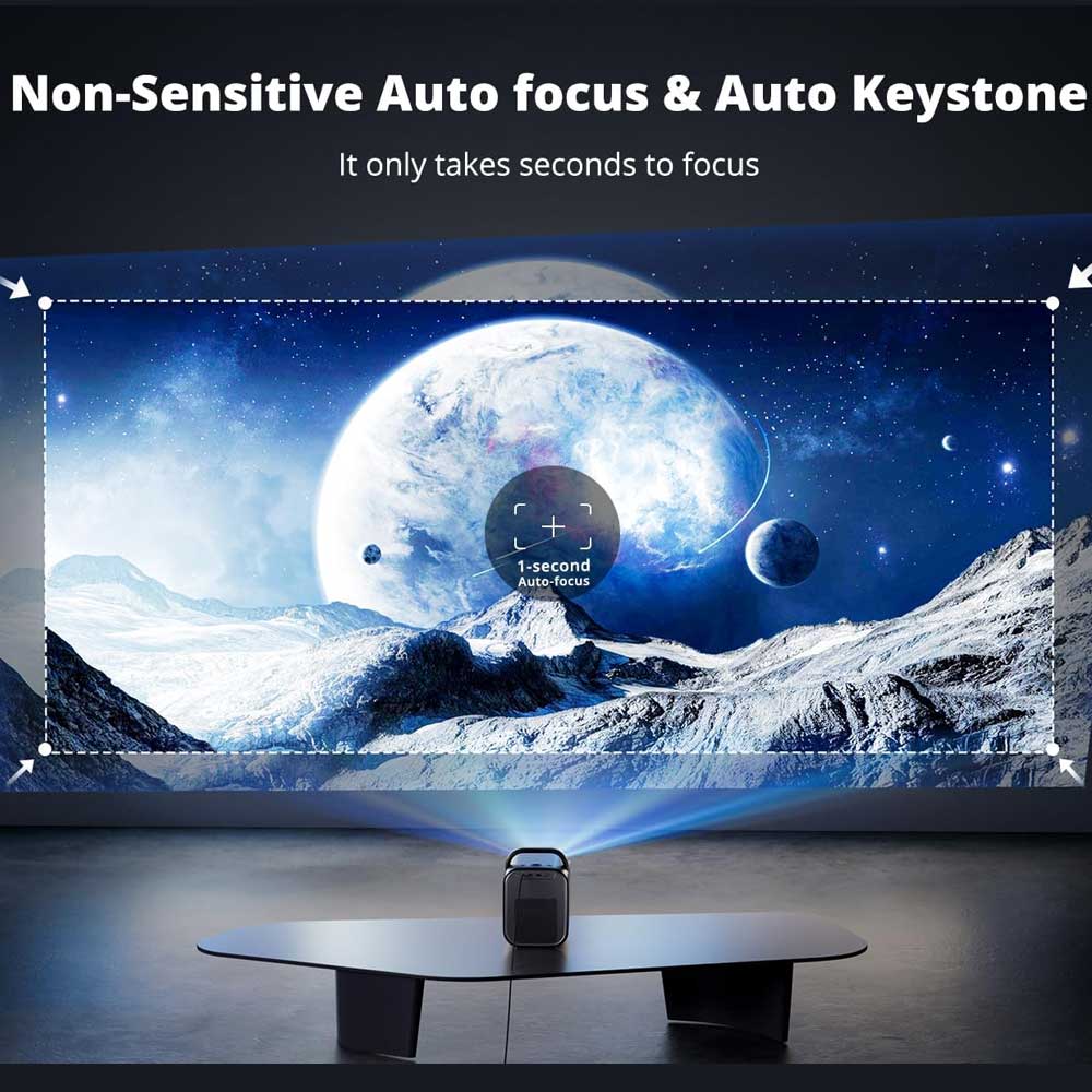 [Netflix &amp; Google TV Certified] ETOE Seal Pro 1000 ANSI LCD Projector, Native 1080P, Dolby Audio Certified, Auto Focus. Auto Keystone Correction, 2*10W Speakers, Built-in Chromecast, Google Assistant, HDMI 2.1