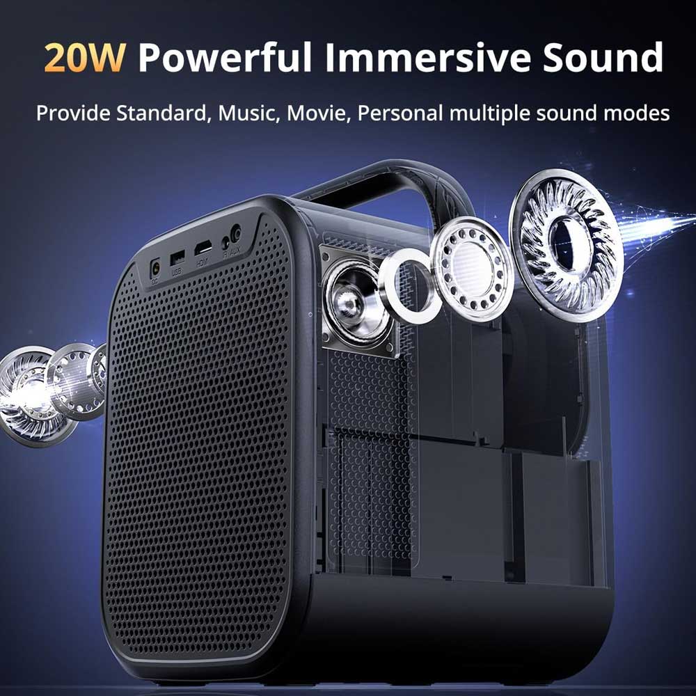 [Netflix &amp; Google TV Certified] ETOE Seal Pro 1000 ANSI LCD Projector, Native 1080P, Dolby Audio Certified, Auto Focus. Auto Keystone Correction, 2*10W Speakers, Built-in Chromecast, Google Assistant, HDMI 2.1