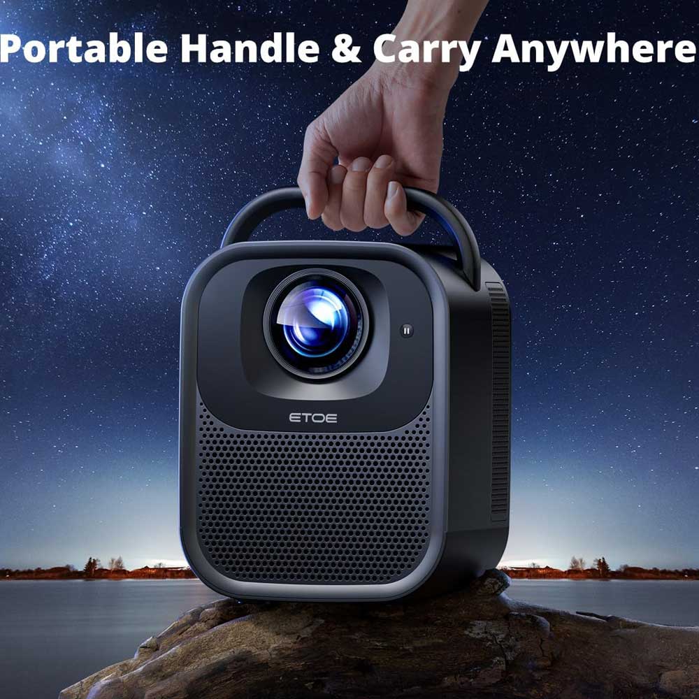 [Netflix &amp; Google TV Certified] ETOE Seal Pro 1000 ANSI LCD Projector, Native 1080P, Dolby Audio Certified, Auto Focus. Auto Keystone Correction, 2*10W Speakers, Built-in Chromecast, Google Assistant, HDMI 2.1