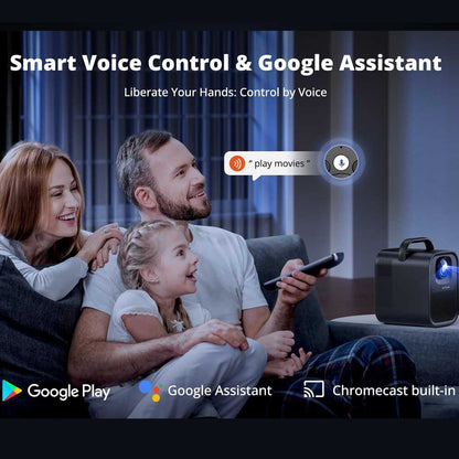 [Netflix &amp; Google TV Certified] ETOE Seal Pro 1000 ANSI LCD Projector, Native 1080P, Dolby Audio Certified, Auto Focus. Auto Keystone Correction, 2*10W Speakers, Built-in Chromecast, Google Assistant, HDMI 2.1