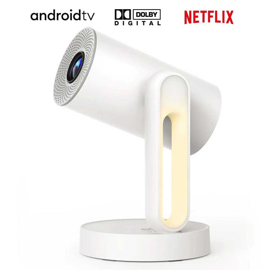 [Netflix &amp; Android TV Certifie] ETOE Starfish Projector, Android TV 11.0, Dolby Digital, Touch Night Light, 140&#176; Rotation, 300 ANSI, 4K Decoding, Auto Keystone Correction, Built-in Chromecast, 5W Speaker