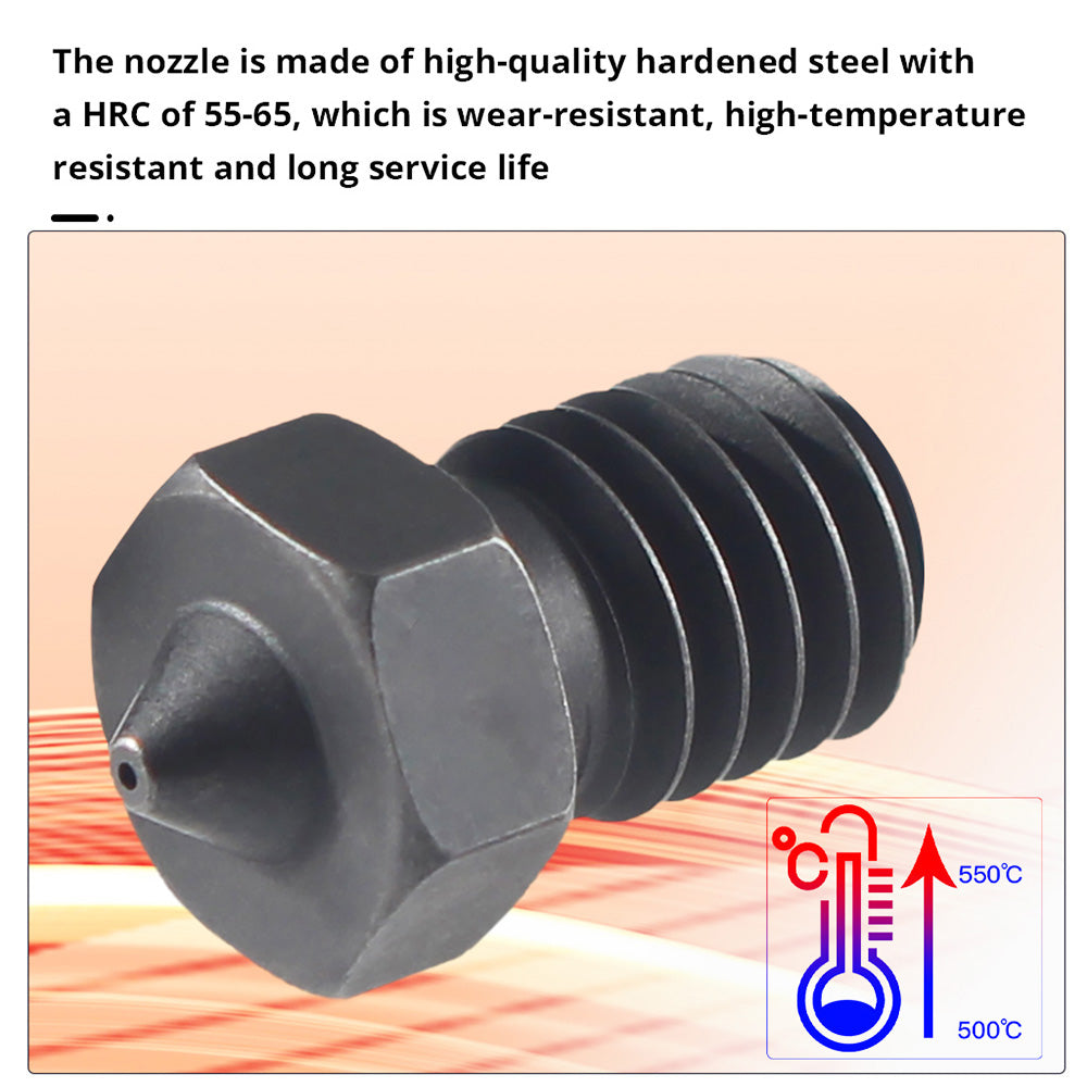 FYSETC E3D V6 0.3mm Tungsten Carbide Nozzle for VORON2.4/Trident/MK3S 3D Printer