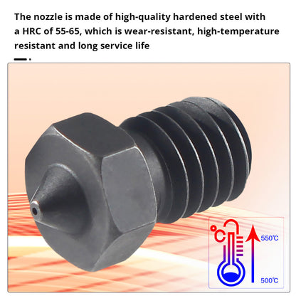 FYSETC E3D V6 0.3mm Tungsten Carbide Nozzle for VORON2.4/Trident/MK3S 3D Printer