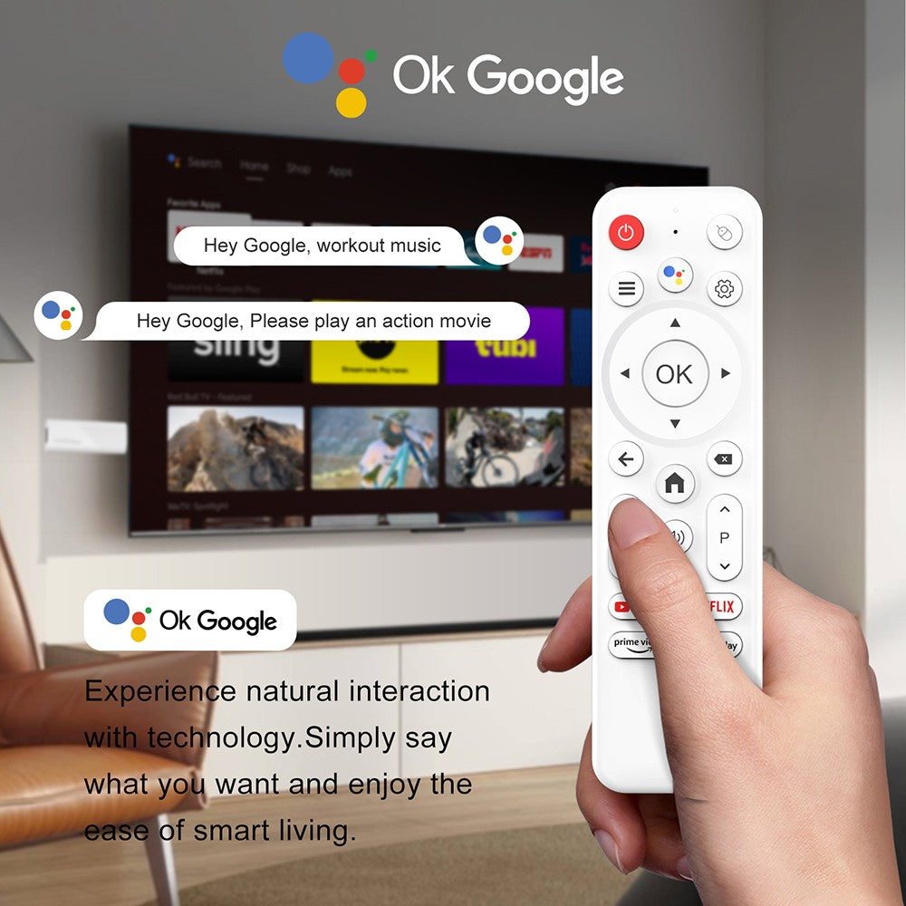 H96 Max H313 Android 14 TV Stick, 2GB RAM 16GB ROM, ARM Cortex A53 Quad Core, 4K UHD, WiFi 6, Built-in Chromecast, Google Play Games, 1*HDMI, 1*USB 2.0
