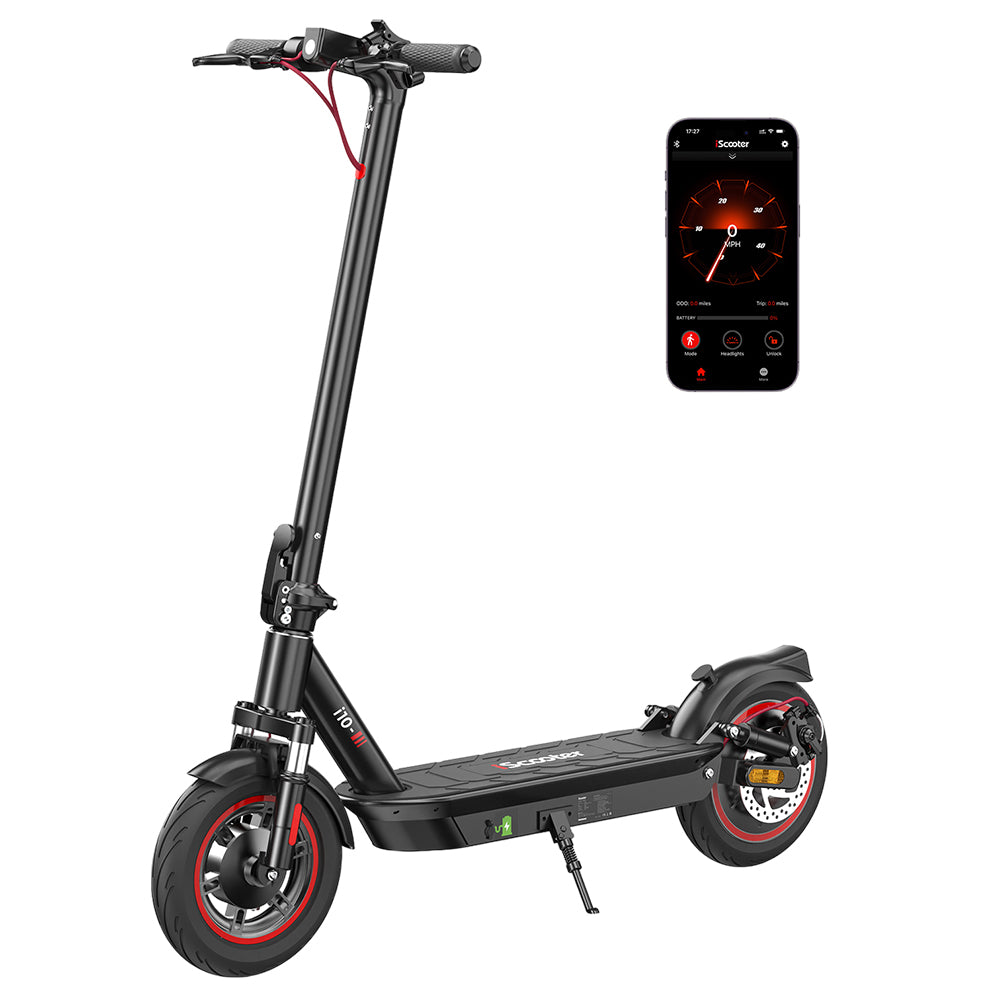 iScooter i10 Electric Scooter, 650W Motor, 36V 15Ah, 10-inch Pneumatic Tire, 40km/h Max Speed, 45km Max Range, ‎Front and Rear Suspension, Electronic Brake &amp; Disc Brake