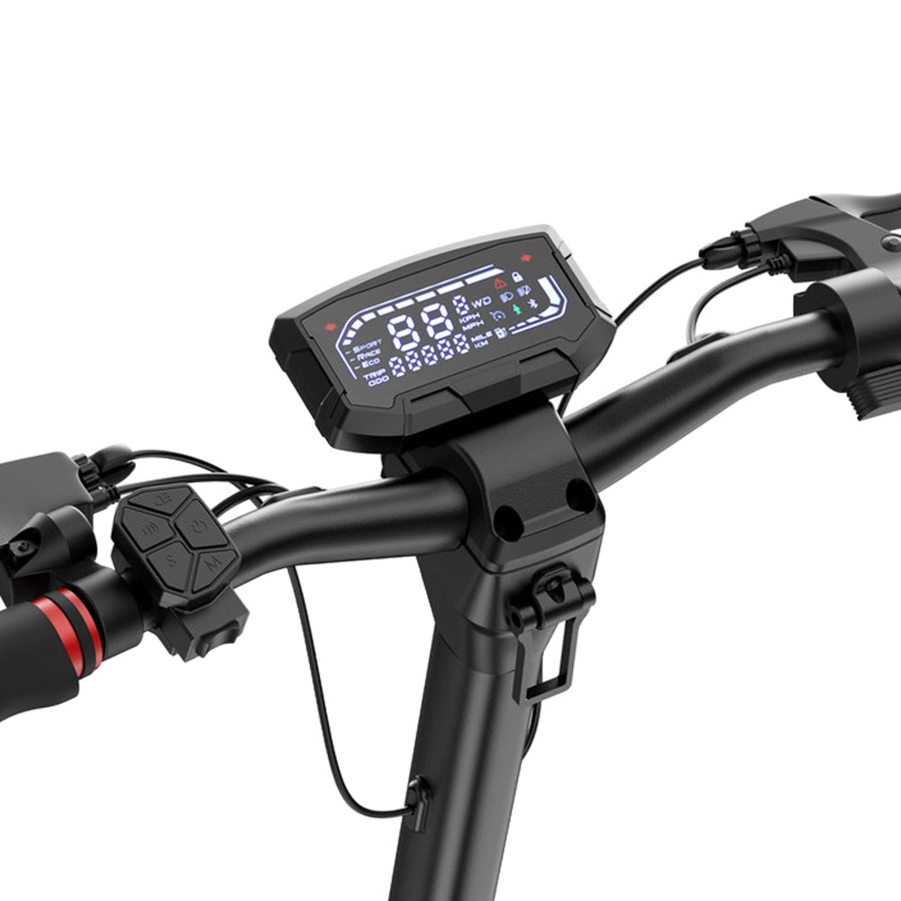iScooter iX7 Pro Electric Scooter, 1000W*2 Motor, 48V 17.5Ah Battery, 10-inch Off Road Tires, 60km/h Max Speed, 80km Range, Front and Rear Disc Brakes, Dual Suspensions
