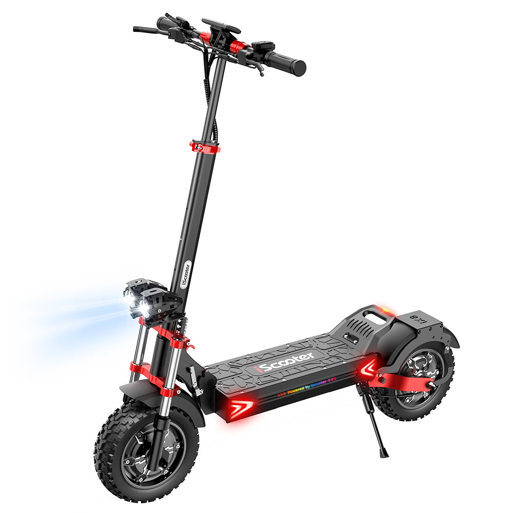 iScooter iX8 Electric Scooter, 2*1200W Motor, 48V 20AH Battery, 12-inch Tire, 60km/h Max Speed, 70km Range, Dual Hydraulic Disc Brakes, Front &amp; Rear Suspension