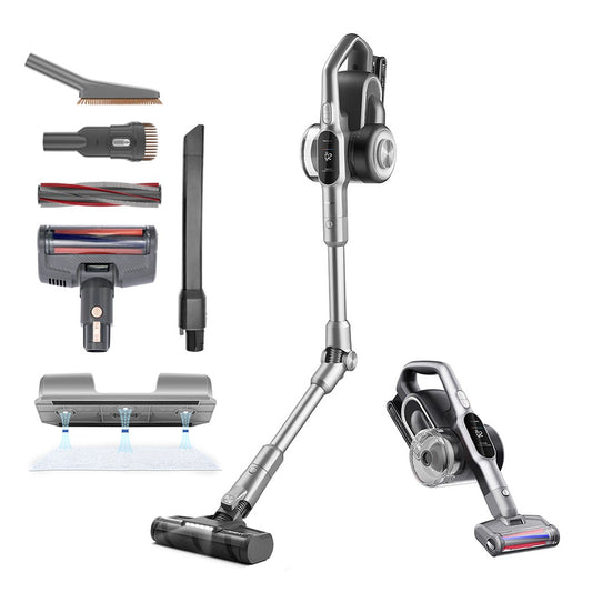 JIMMY H10 Flex Mopping Version Handheld Cordless Vacuum Cleaner, 245AW 26Kpa Suction, Intelligent Dust Sensor, Auto Power Adjust, 2500mAh Battery, 80Mins Runtime, 0.6L Dust Cup, With LED Headlights