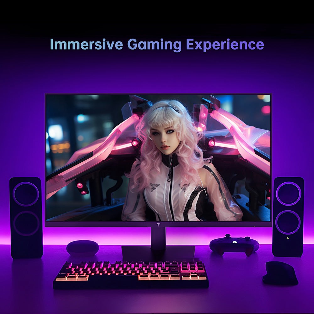KTC H27V13 27-inch Gaming Monitor, 1920x1080 FHD 16:9 VA Panel, 100Hz Refresh Rate, 4000:1 Contrast Ratio, 106% sRGB HDR10 8ms Response Time, Low Blue Light, FreeSync &amp; G-Sync Compatible, HDMI VGA Audio Out, VESA Wall Mount Tilt Adjustment Displayer