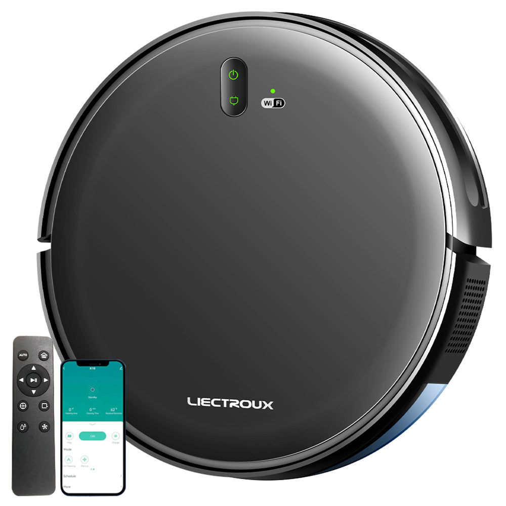 Liectroux L200 Robot Vacuum Cleaner, Max 4000Pa Suction, Smart Mapping, 230ml Electric Control Water Tank, Up to 120 Mins Runtime, APP/Voice Control, Lower Noise