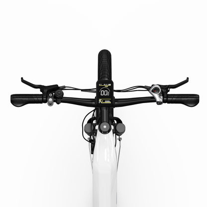 ONESPORT OT05 Electric Bike, 27.5&#39; Aluminum Frame, 250W ANANDA Motor, 36V 18.2Ah Battery, 25km/h Max Speed, 60-120km Range, Oil Disc Brake, Shimano 7 Speed, Torque Sensor, 100kg Max Load - White
