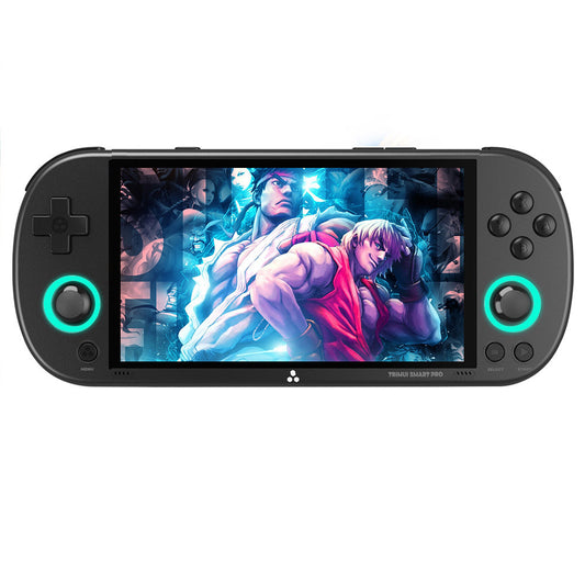TRIMUI Smart Pro Game Console with 256GB TF Card, 13729 Games, 4.96in 720P IPS Screen, Linux OS, 1GB RAM/8GB Storage, 5 Hours Playtime - Black