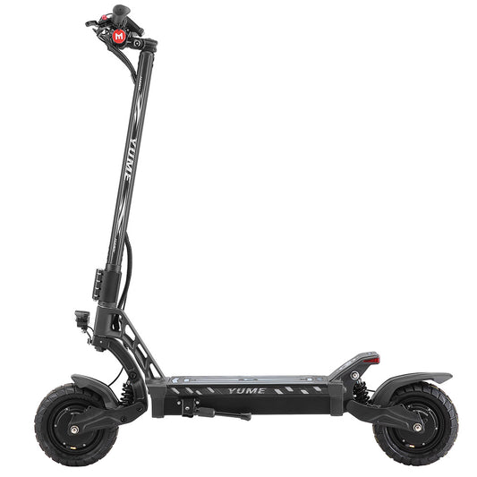 YUME HAWK Electric Scooter, 10x3.15&quot; Tubeless All-terrain Tires 1200W*2 Motor 60V 22.5Ah Battery 70km/h Max Speed 70km max range Hydraulic Disc Brake 126kg Max Load APP Control - Black